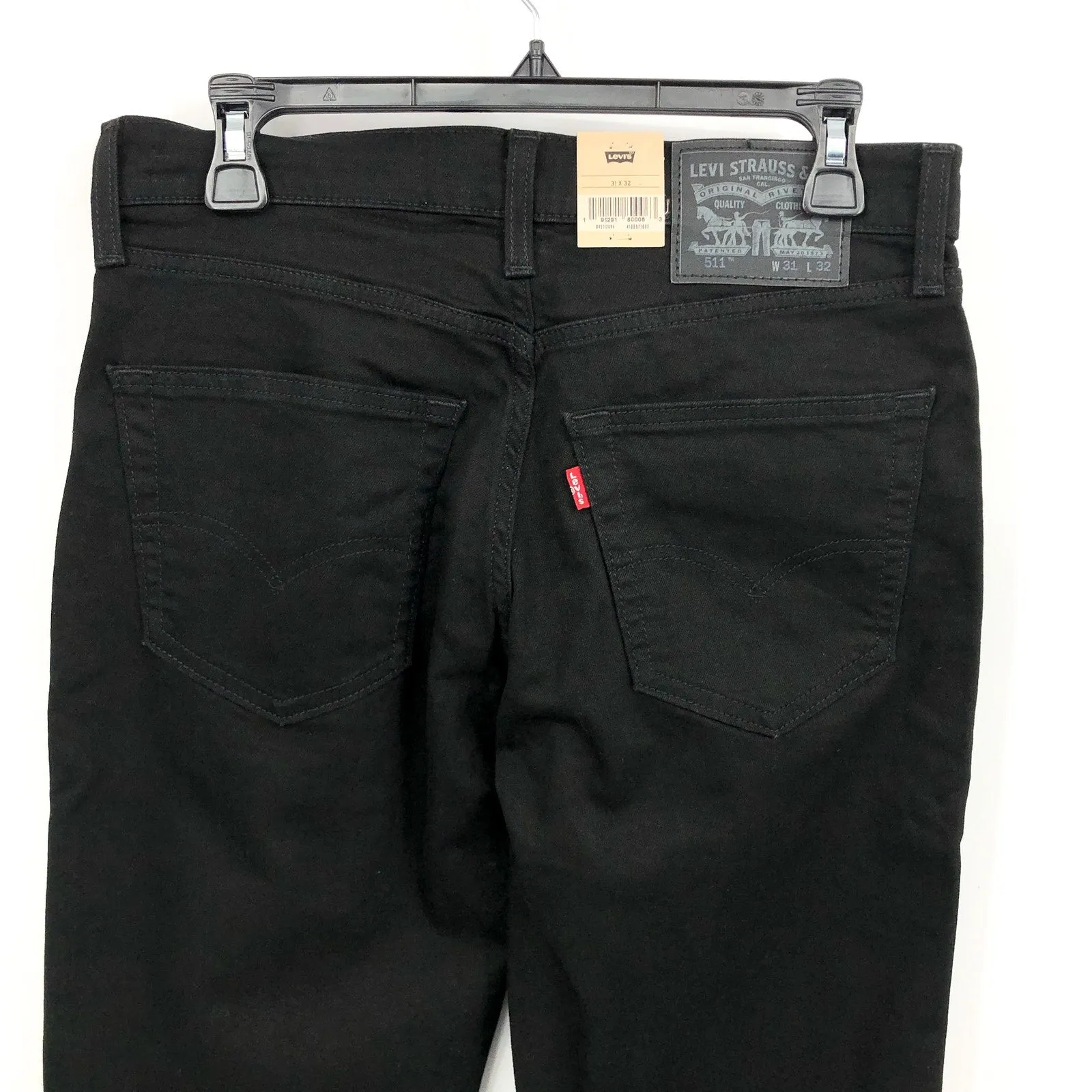 LEVI'S Men's 511 Slim Fit Jeans Size 31x32 Black Stretch Denim