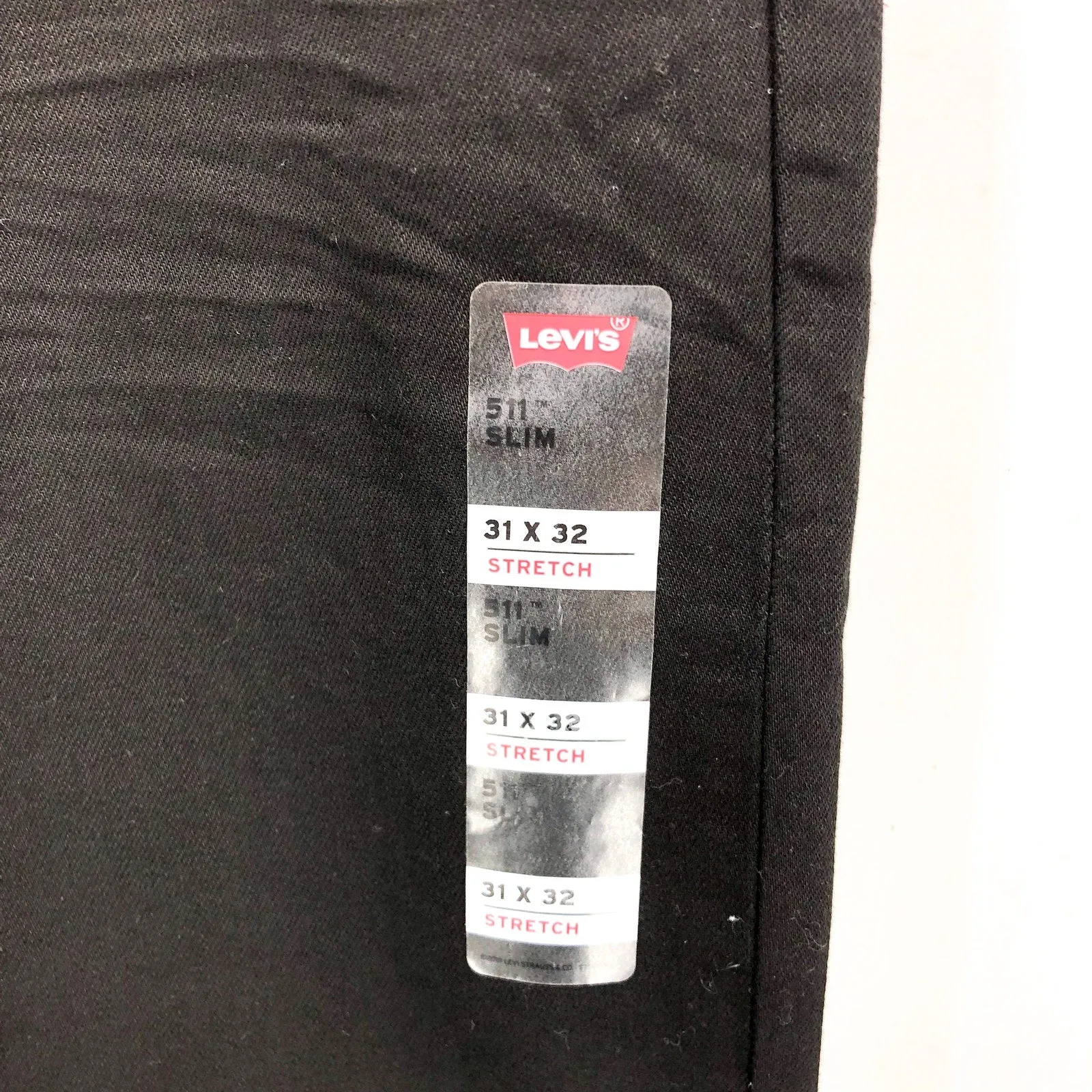 LEVI'S Men's 511 Slim Fit Jeans Size 31x32 Black Stretch Denim