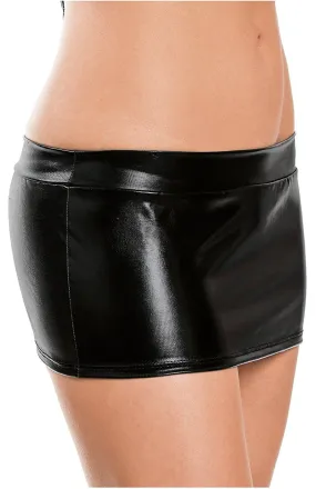 Liquid Metallic Mini Skirt
