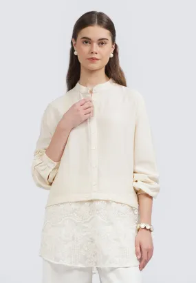 Long Sleeve Tunic with Laced Hem