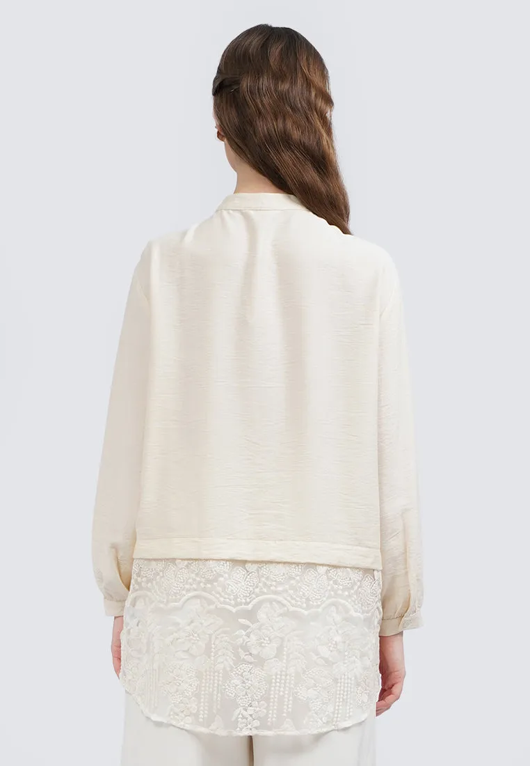 Long Sleeve Tunic with Laced Hem