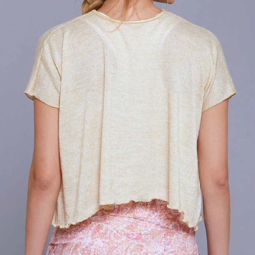Lush Weave Layer Top (gold)