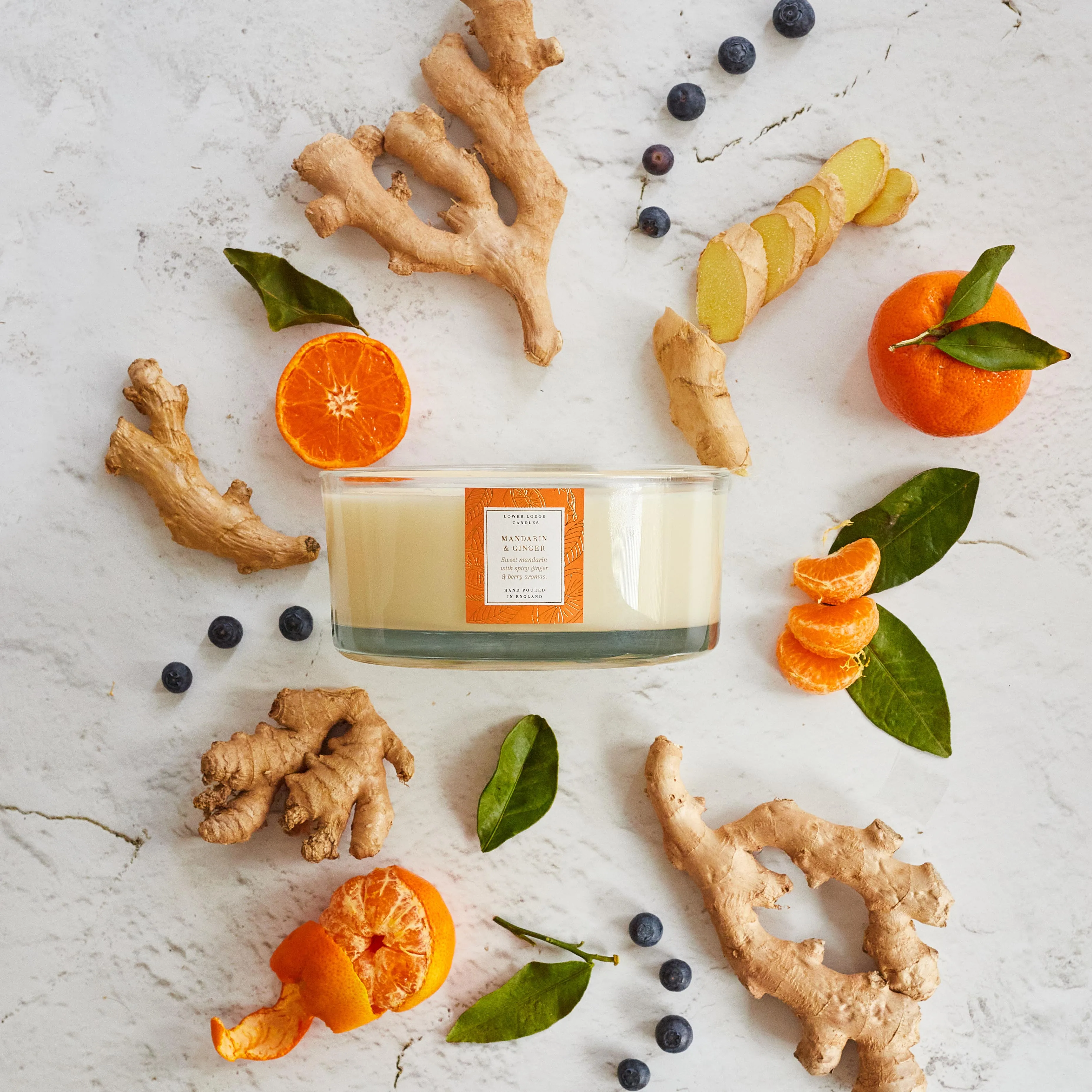 Mandarin and Ginger Luxury Scented Candle