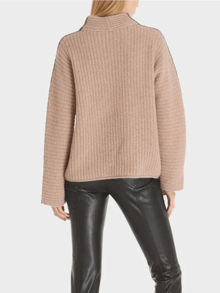 Marc Cain Collections T Blush Two Tone Knitted Jumper TC 41.53 M34 COL 626