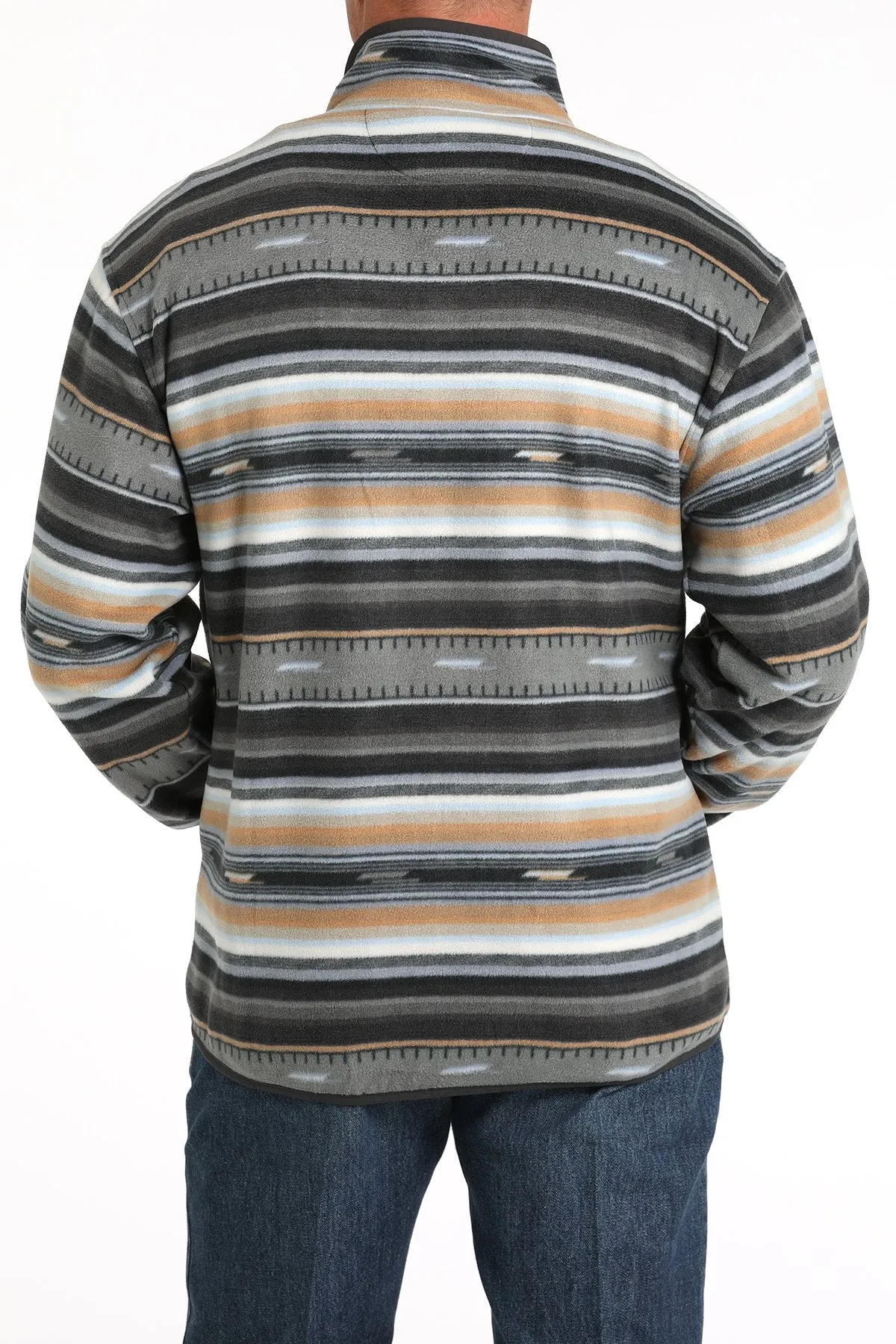 Men's Fleece Pullover (Match Boys) - Black/Gray/Tan - (MWK1514024)
