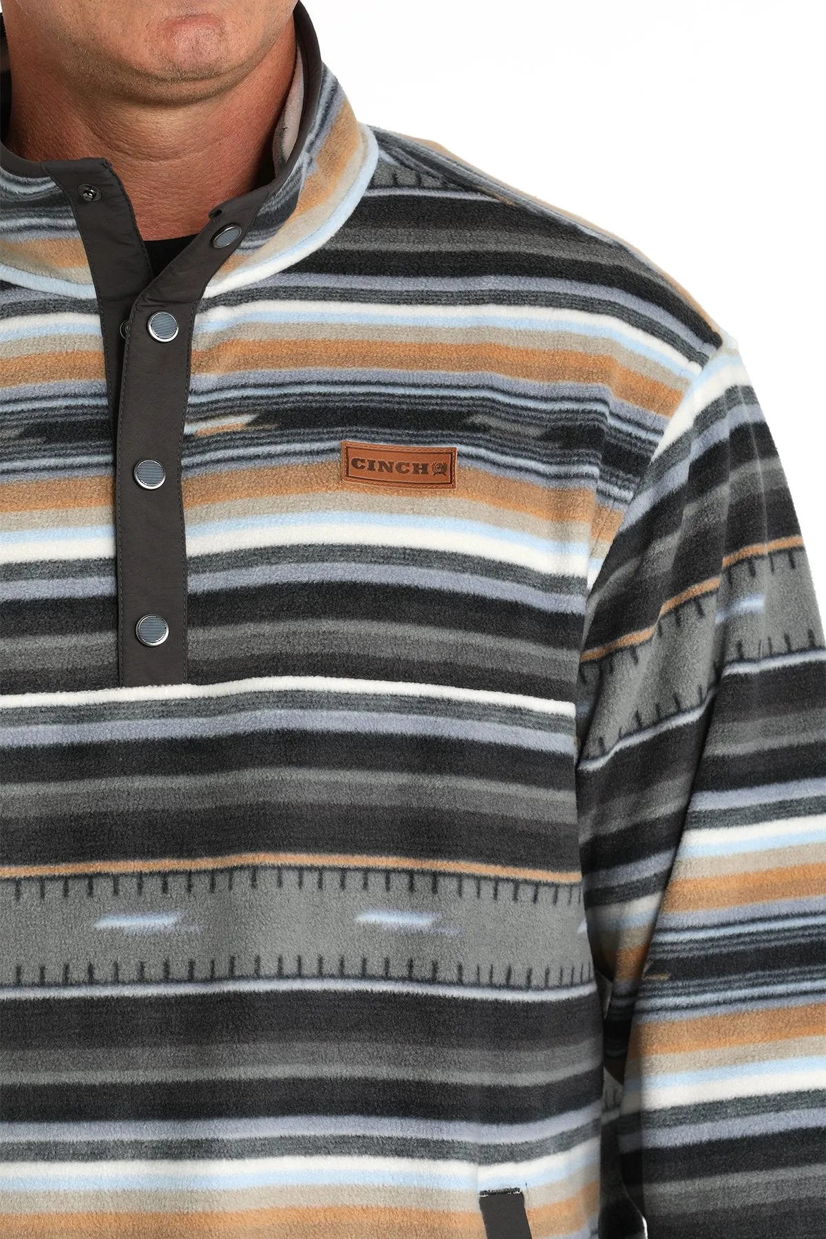 Men's Fleece Pullover (Match Boys) - Black/Gray/Tan - (MWK1514024)