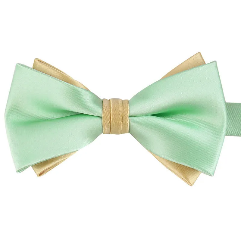 Men's Luxury Two Tone Double Layered Bow Tie