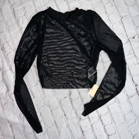 Mesh Long Sleeve Crop