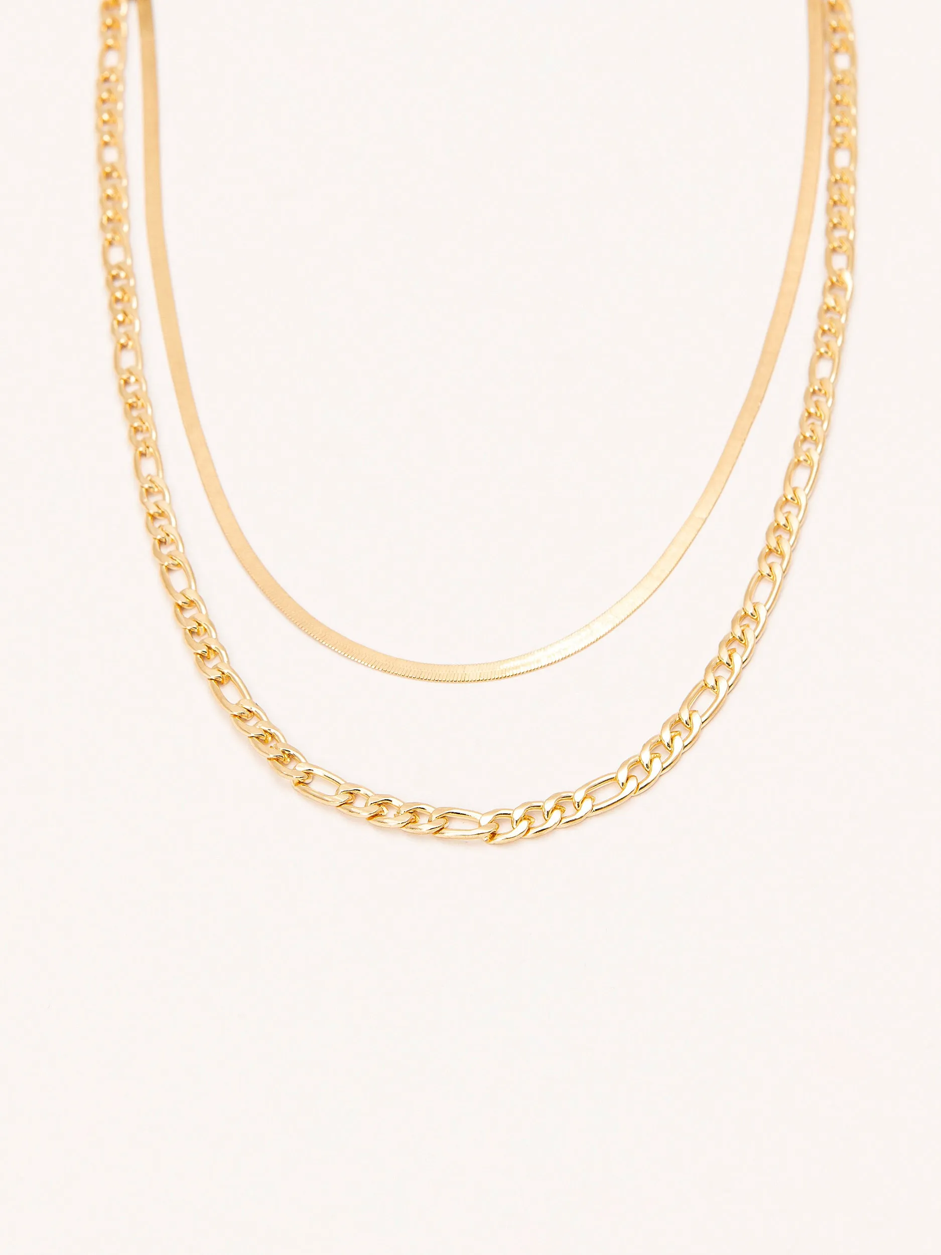 Metallic Layered Necklace