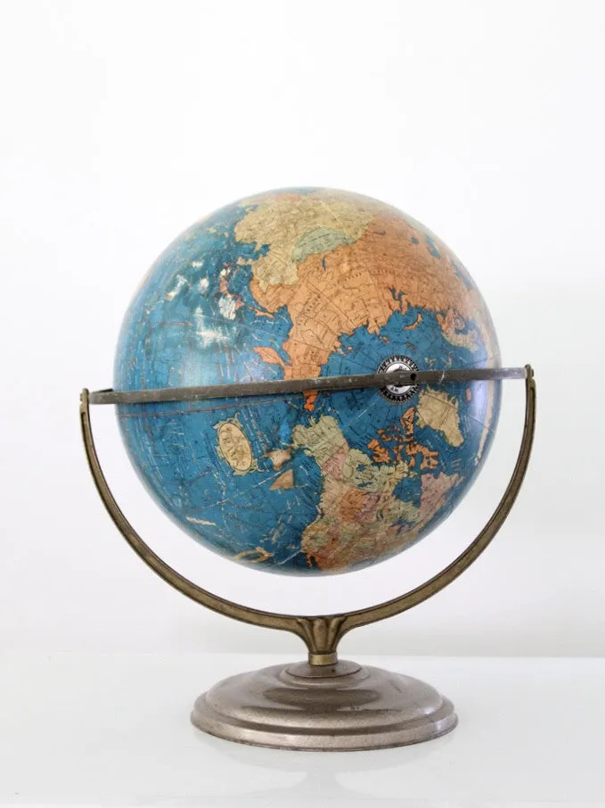 mid century Crams political terrestrial globe XL