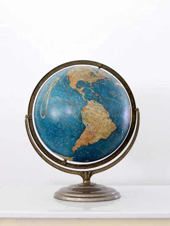 mid century Crams political terrestrial globe XL