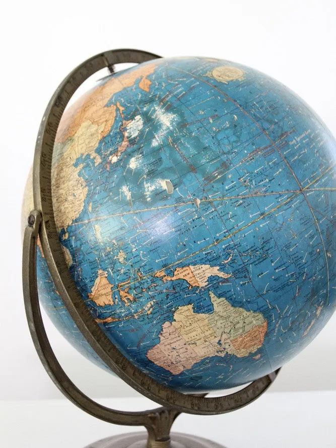 mid century Crams political terrestrial globe XL