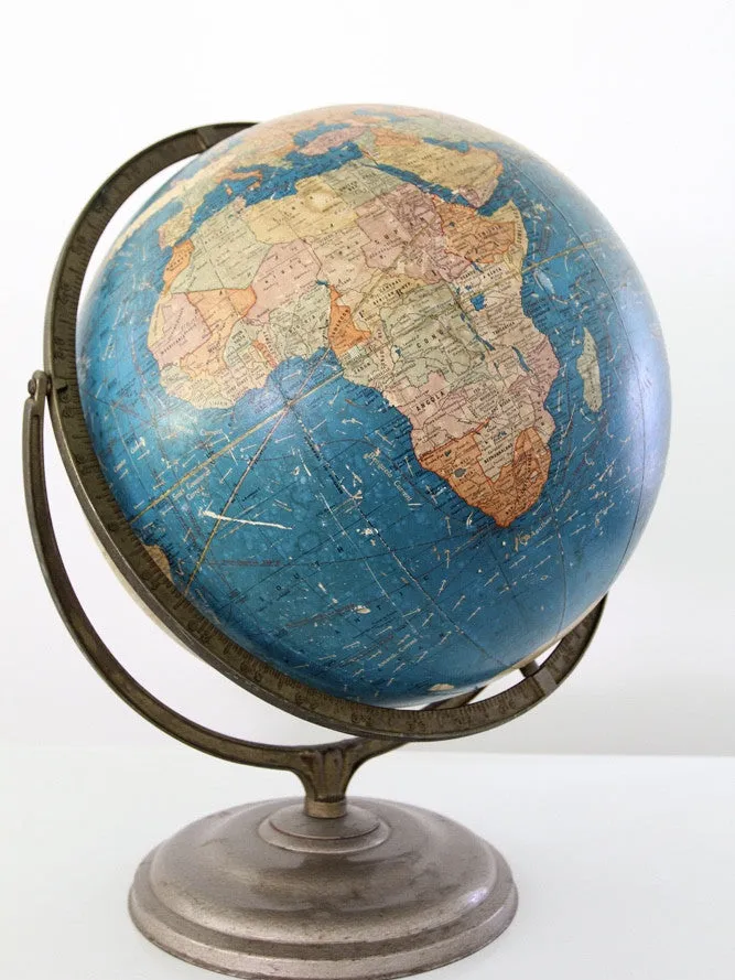 mid century Crams political terrestrial globe XL