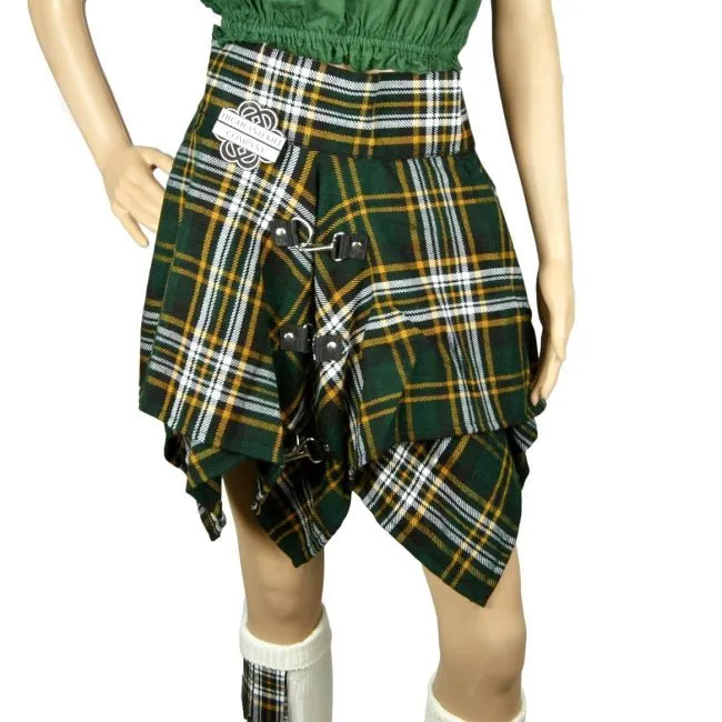 Mini Tartan Pixie Skirt, Irish Heritage Tartan, Original by Highland Kilt Company
