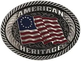 Montana Silversmiths Betsy Sparkling Patriotic Attitude Belt Buckle