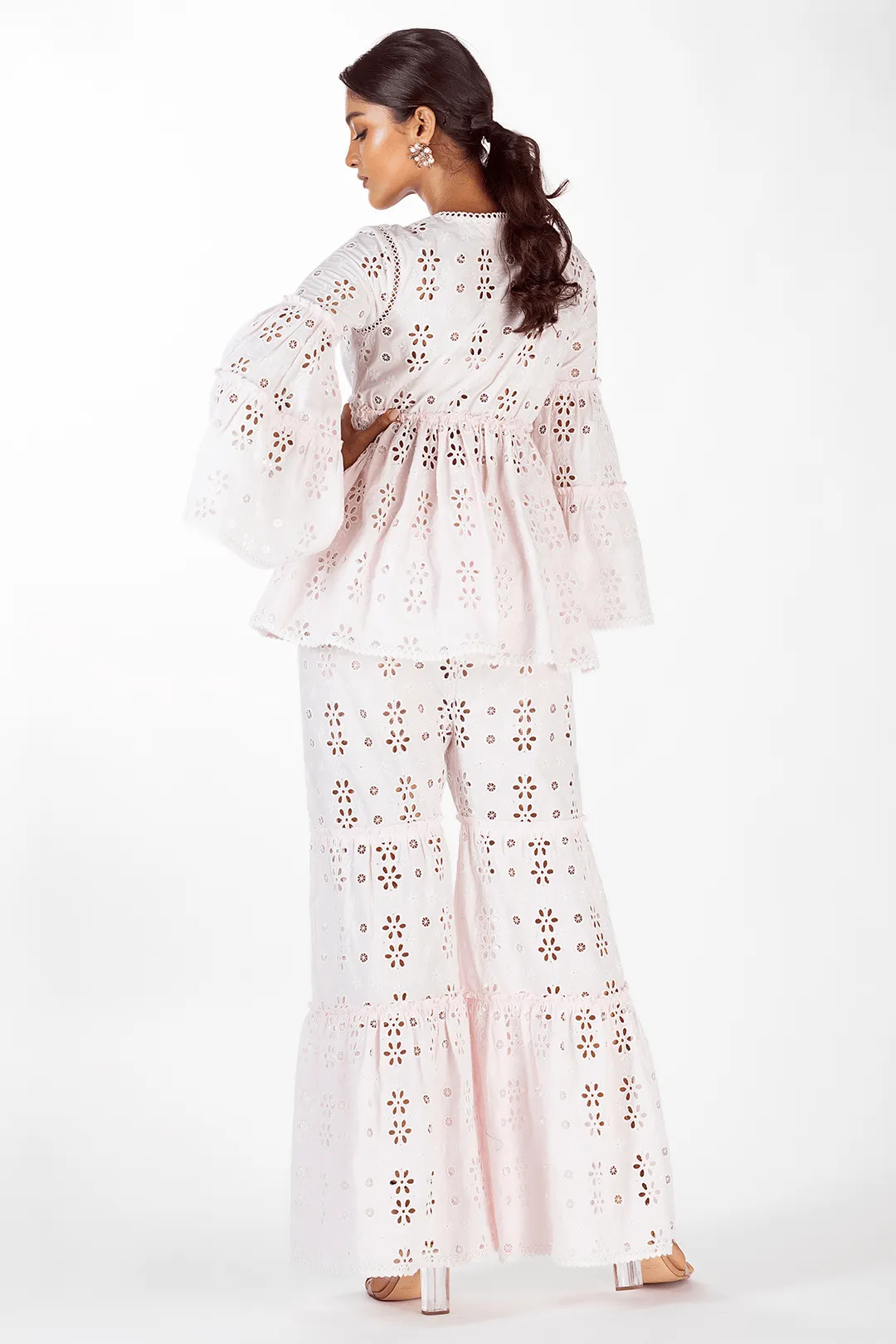 Mulmul Cotton CHLOE PINK TOP With CHLOE PINK PANT