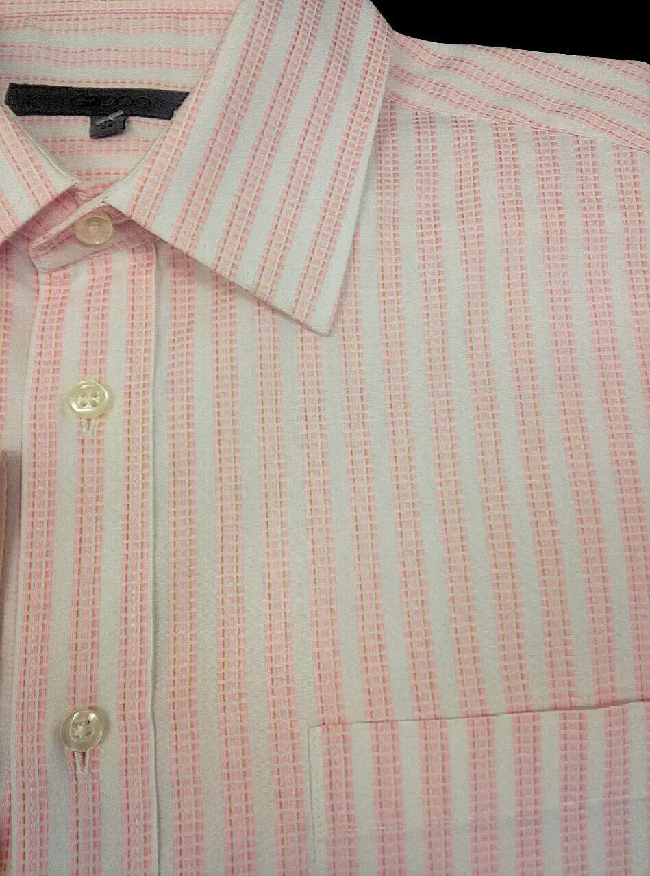 New- G2000 Pink & White Stripe Dress Shirt- size 16x34