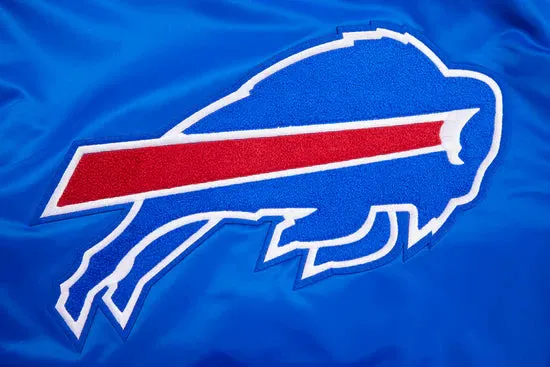 NFL BUFFALO BILLS RIBBED SATIN JACKET | NFL LEATHER JACKET