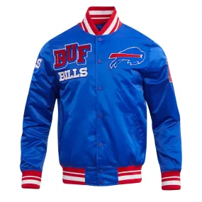 NFL BUFFALO BILLS RIBBED SATIN JACKET | NFL LEATHER JACKET
