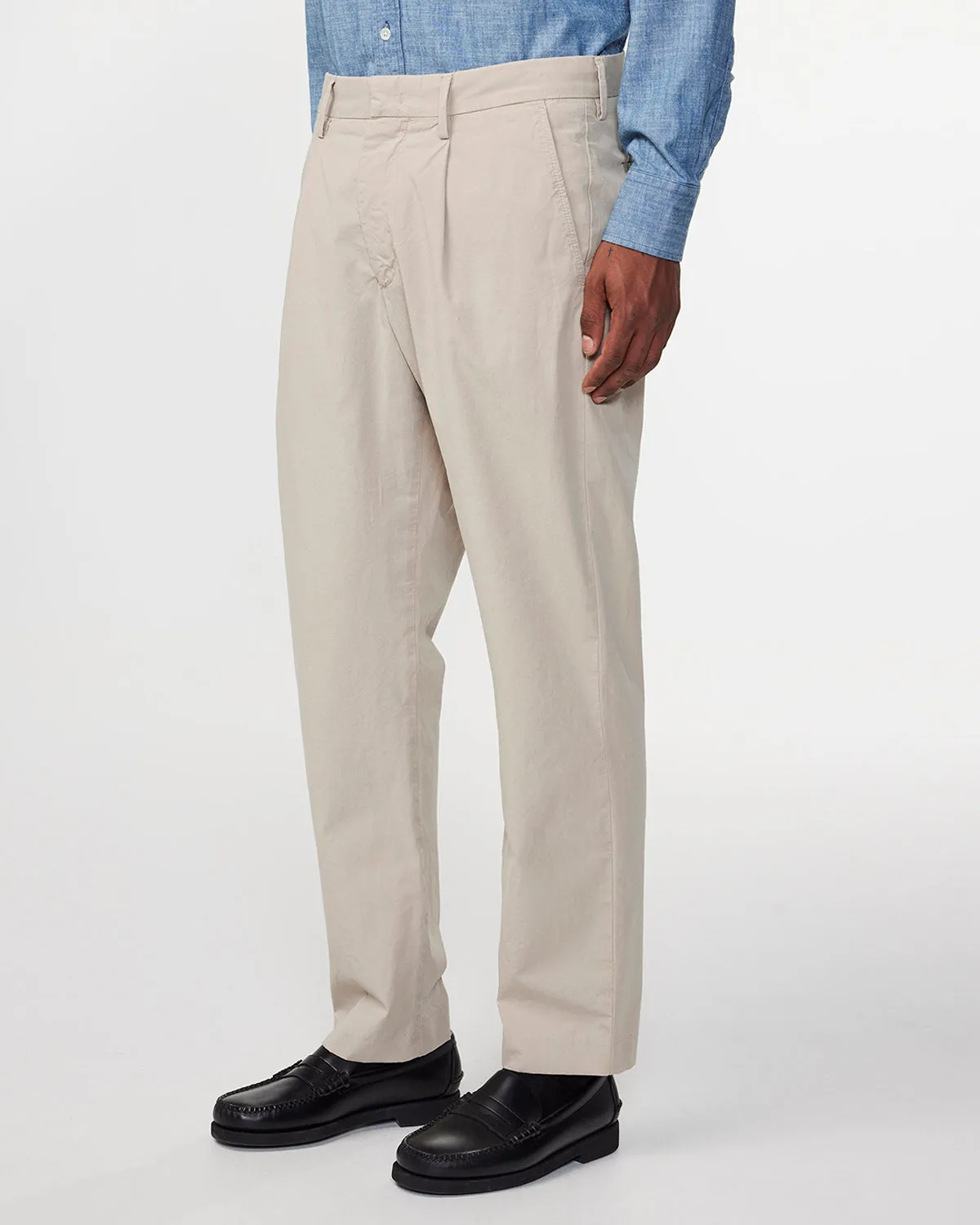 No Nationality Bill Pleated Chino - Khaki Stone