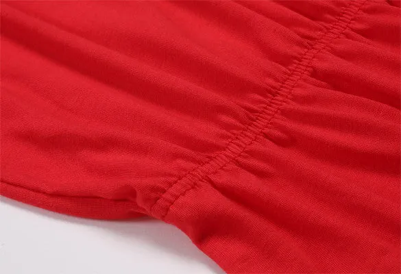 Off Shoulder Solid O-Neck Tunic Blouse Tops