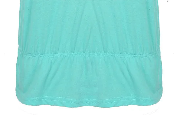 Off Shoulder Solid O-Neck Tunic Blouse Tops
