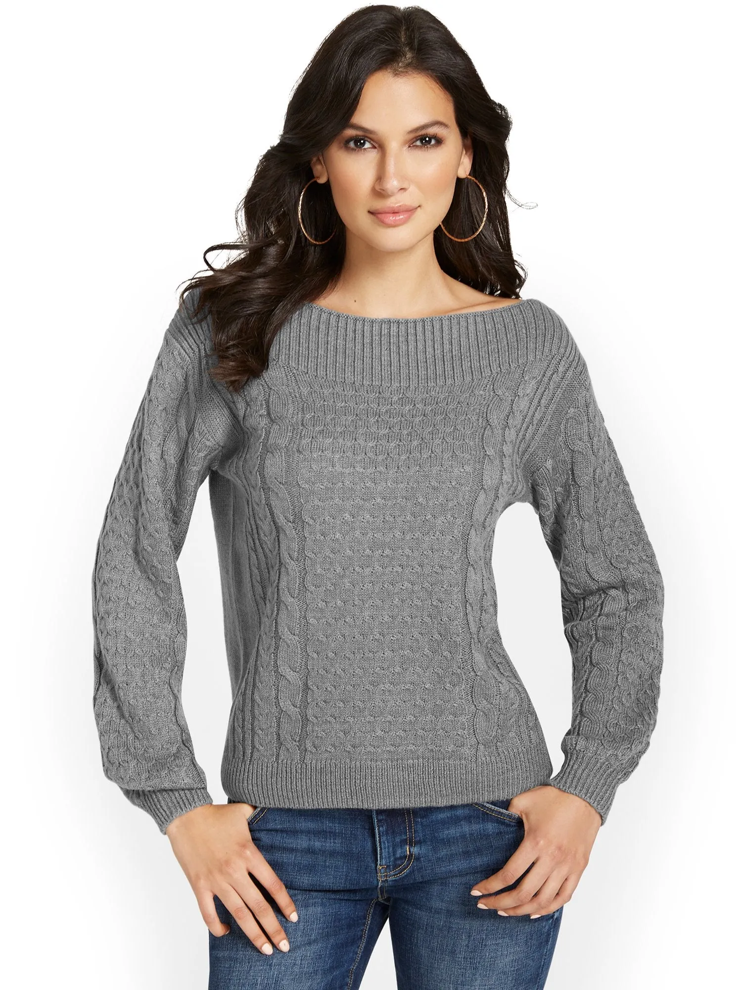 Off-The-Shoulder Pullover Sweater
