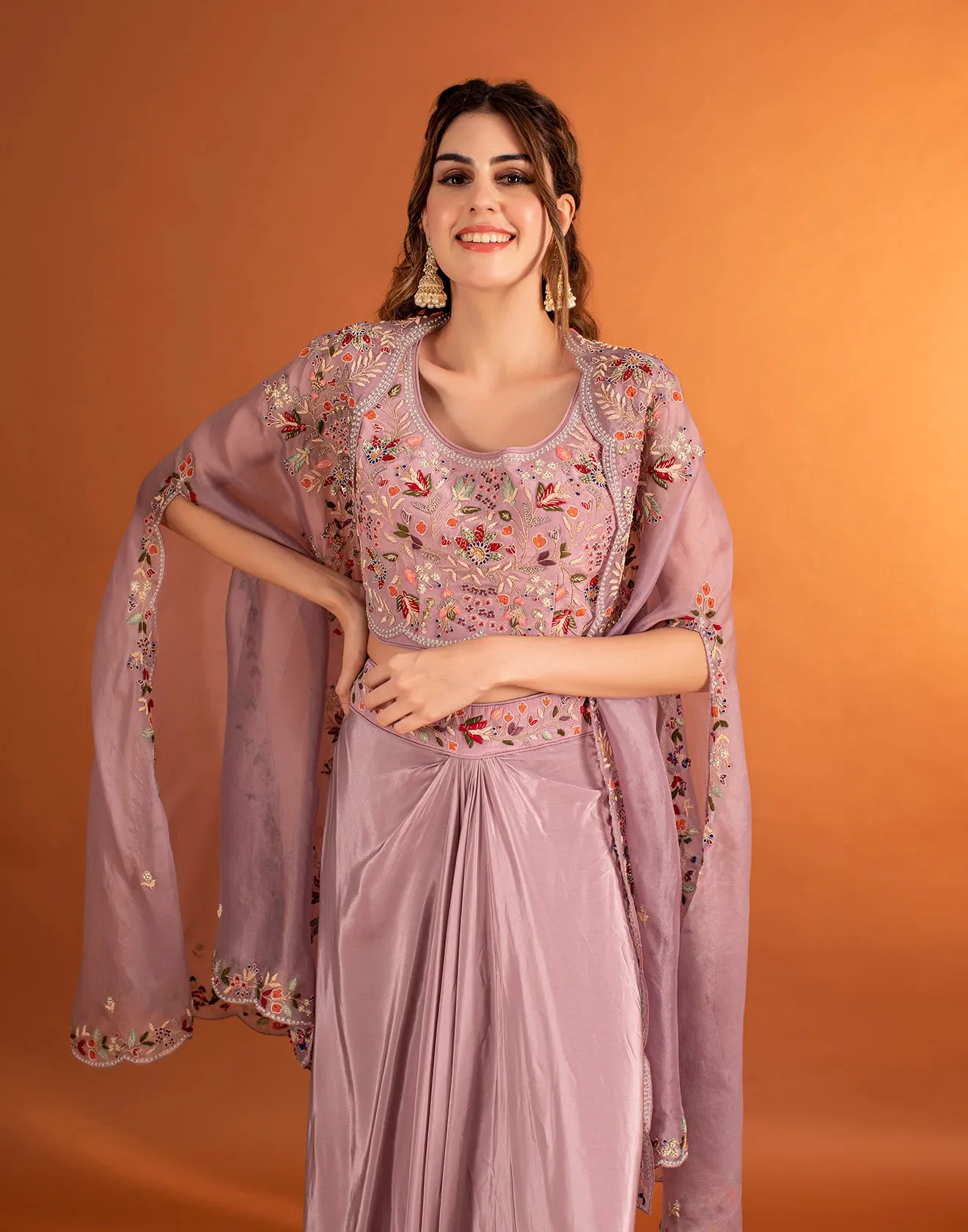 Pearl Pink Draped Draped Fusion Set