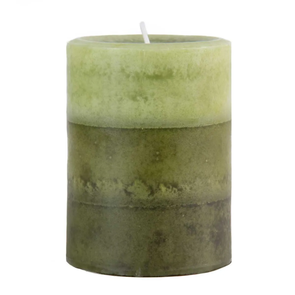Pier 1 Citrus Cilantro Layered 3x4 Pillar Candle