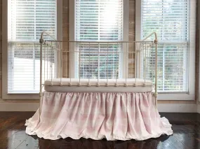 Pink Buffalo Check Ruffled Crib Skirt