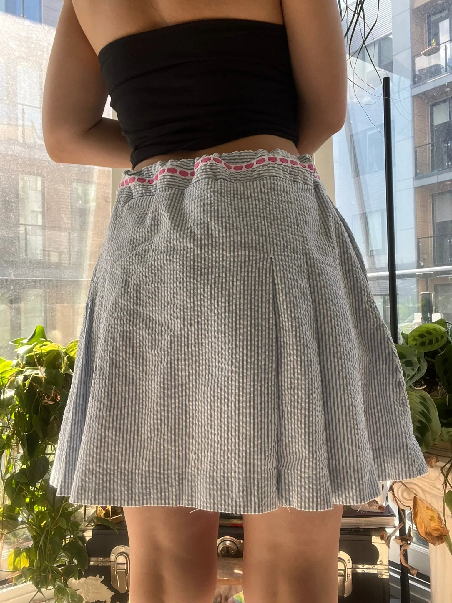 Pinstripe Pleated Skirt by Lilly Pulitzer