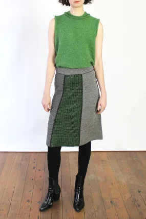Pique Collage Baby Alpaca Skirt