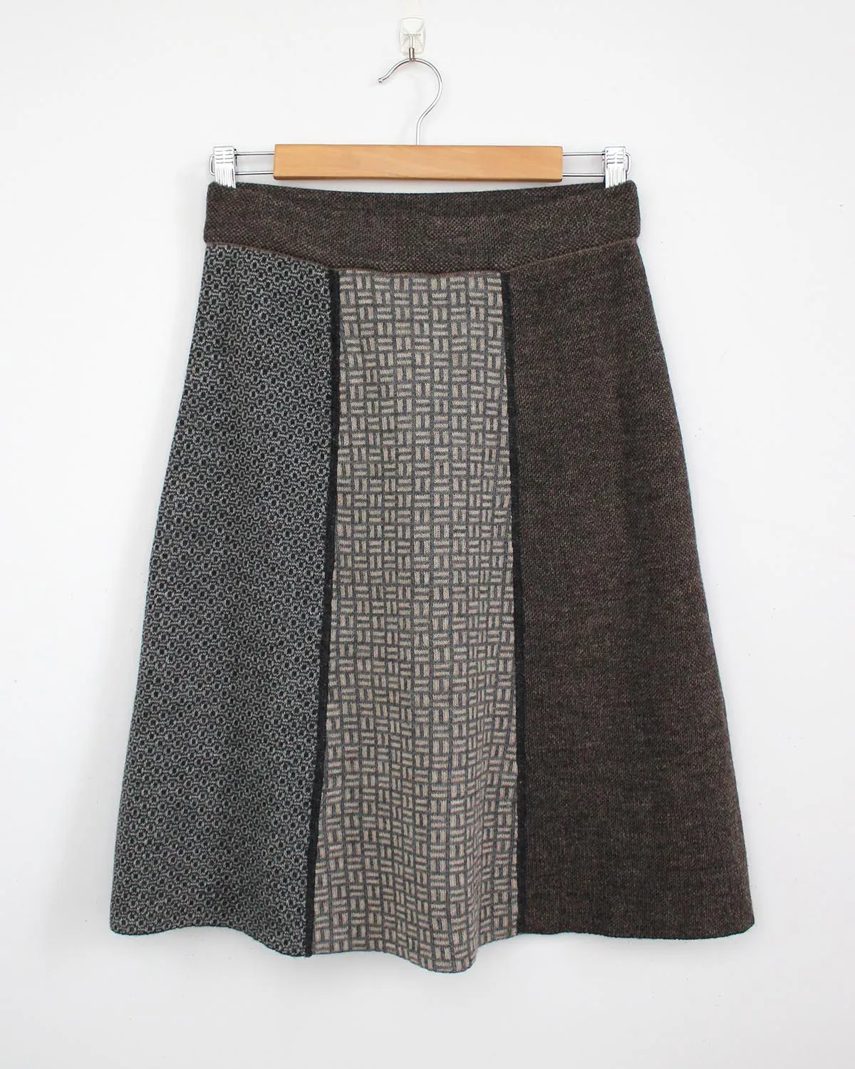 Pique Collage Baby Alpaca Skirt