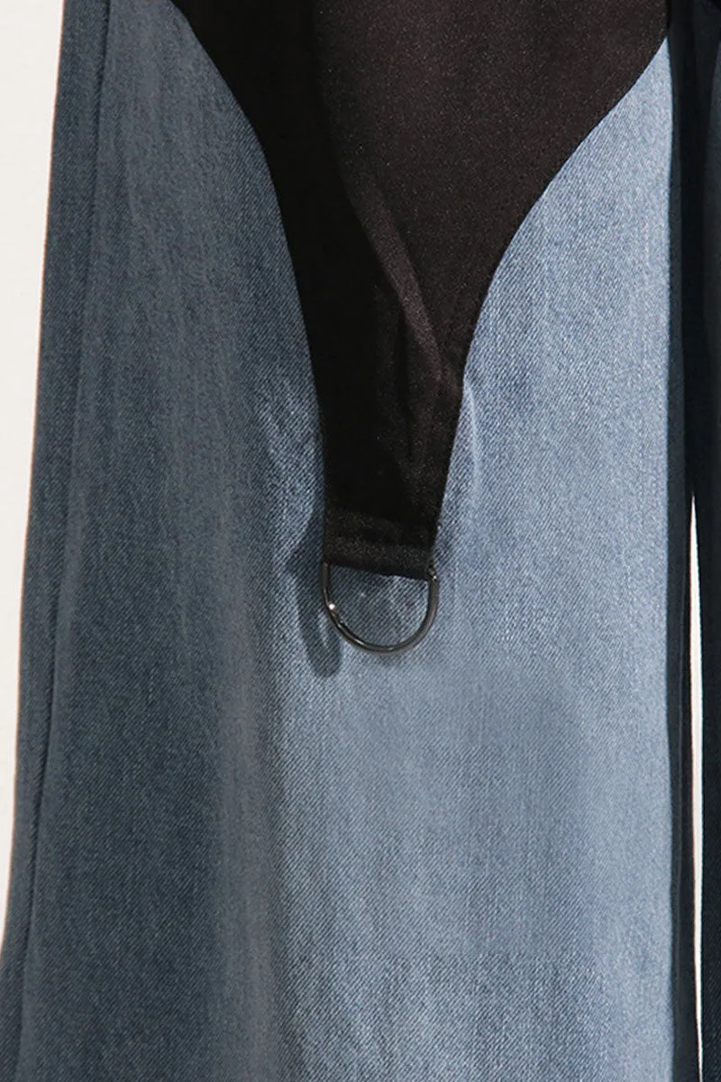 PJ0210 Two Tone Denim Maxi Jeans