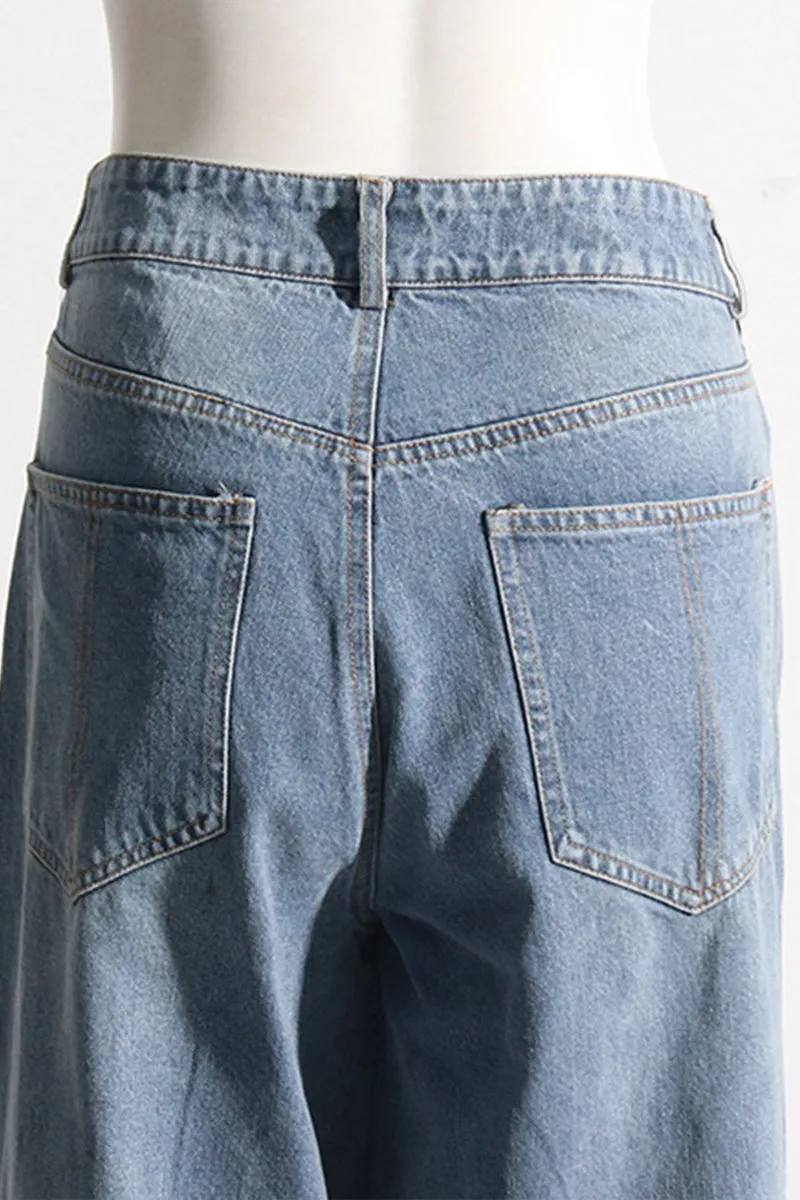 PJ0210 Two Tone Denim Maxi Jeans