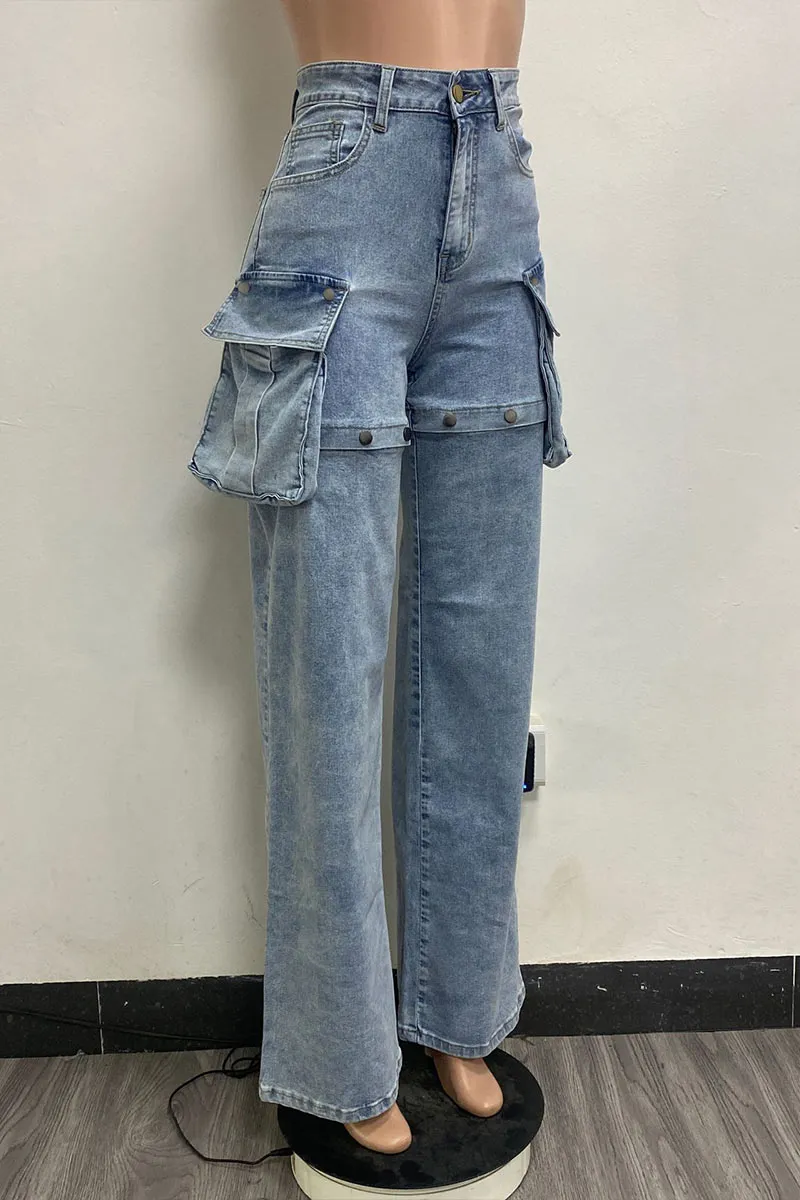 PK0396 Removable Denim Jeans