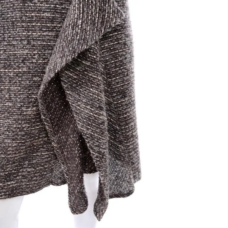 Pre-Fall 2009 Oscar de la Renta Skirt Brown & Cream Wool Mohair Alpaca Tweed
