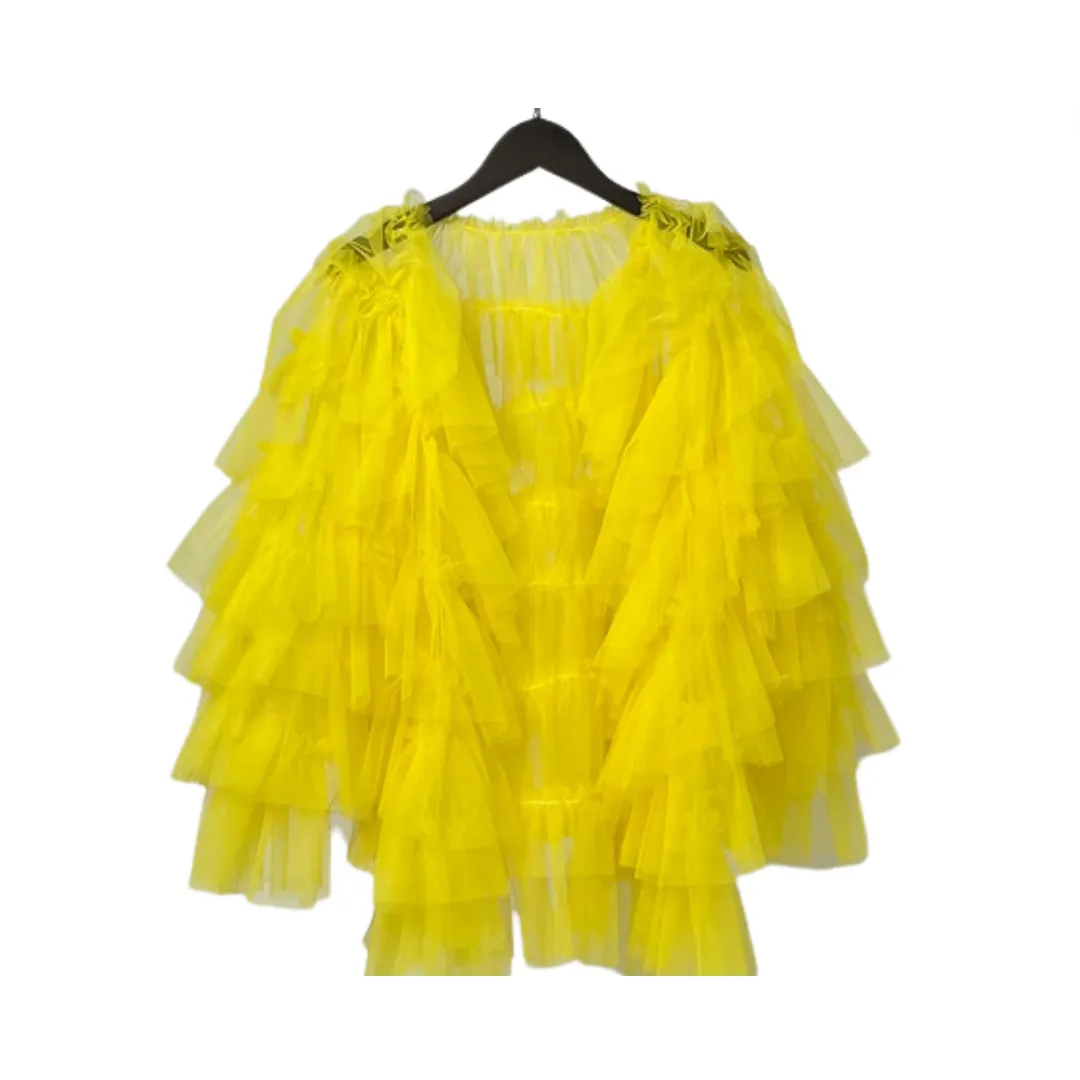 Pre Order:  Multi-Layer Mesh Splicing Long Sleeved Top