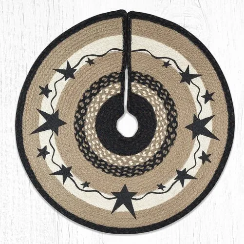 Primitive Black Stars 30" Tree Skirt