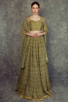 Printed Lehenga Cape Set