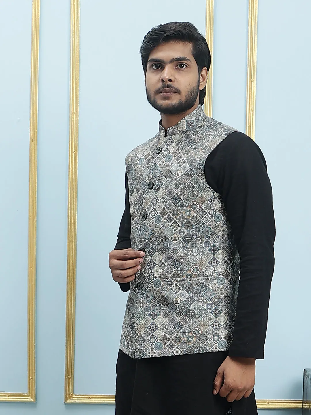 Printed Nehru Jacket