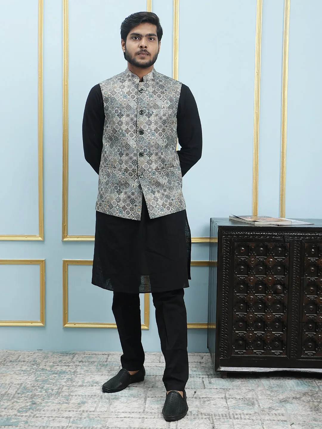 Printed Nehru Jacket