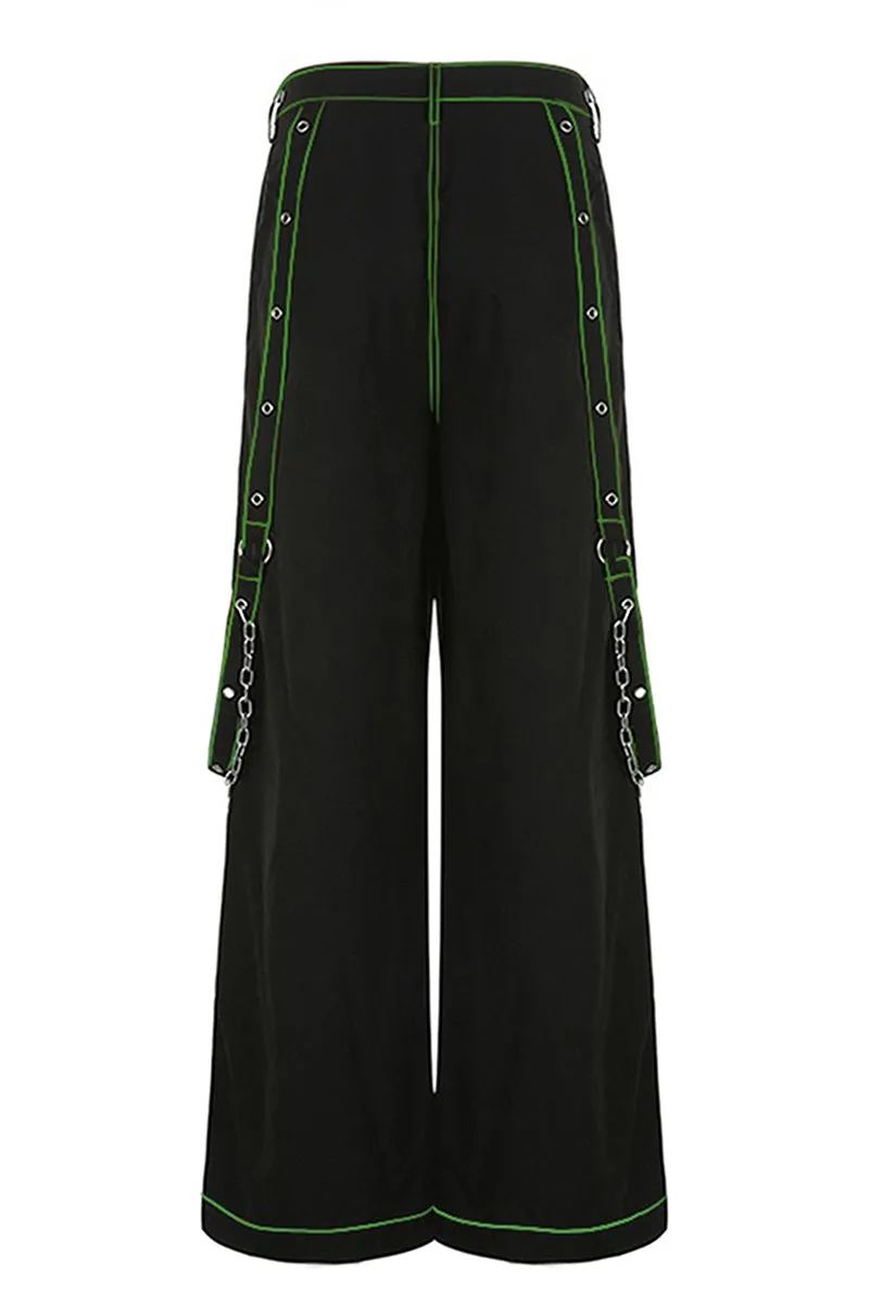 PT3097 Chain Strap Wide Leg Pants