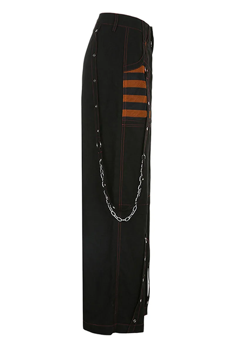 PT3097 Chain Strap Wide Leg Pants