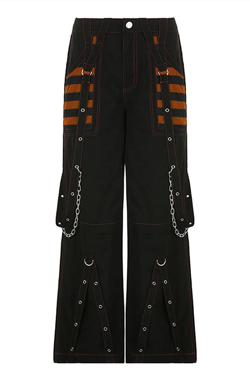 PT3097 Chain Strap Wide Leg Pants