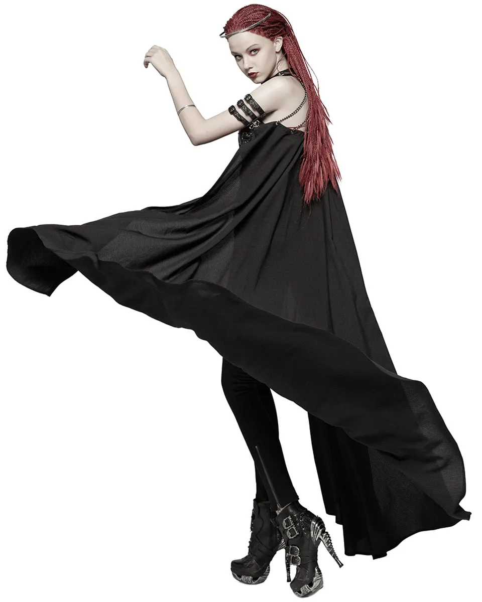 Punk Rave HellFire Womens Chained Harness & Cape