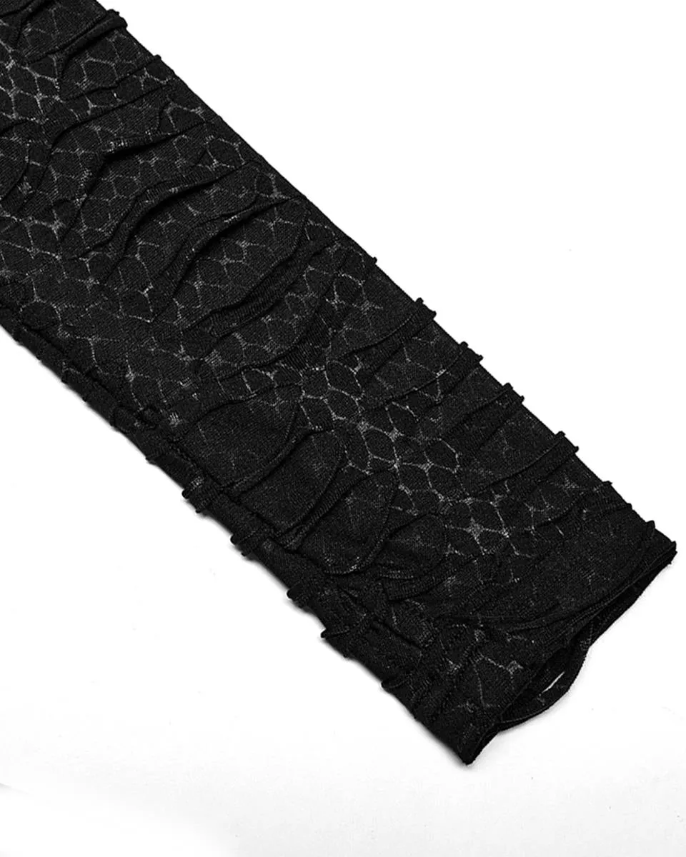 Punk Rave Snakescale Womens Dark Apocalyptic Layered Mesh Dress