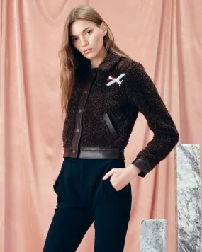 "Felix" Leather Trimmed Shearling Jacket