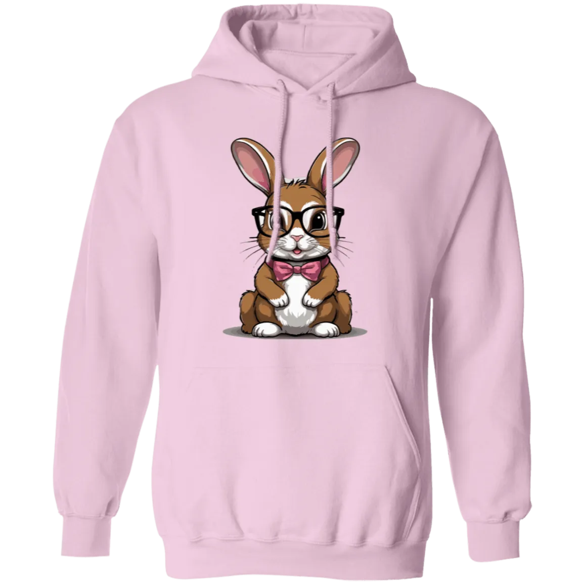 Rabbit with Glasses Pullover Hoodie