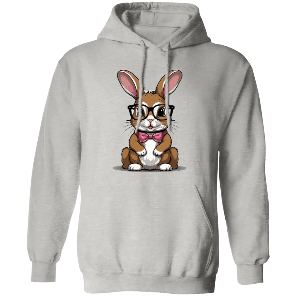 Rabbit with Glasses Pullover Hoodie